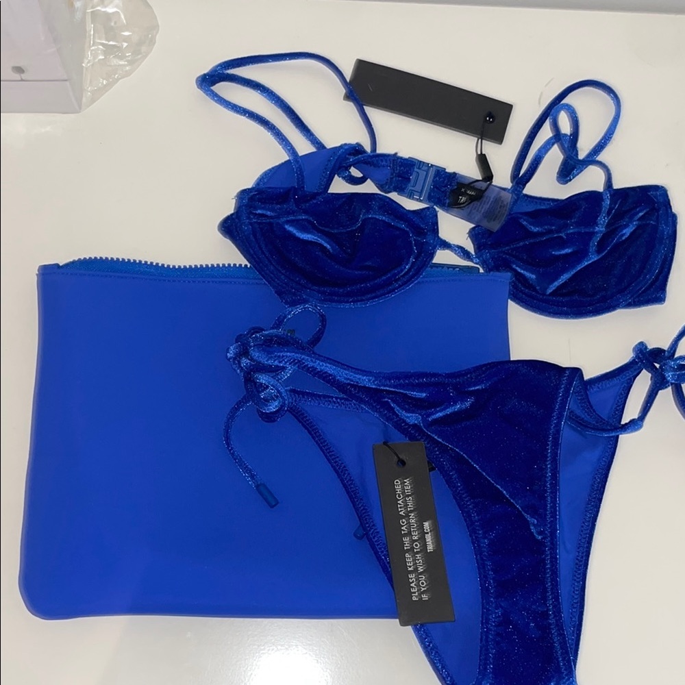 Triangl Swimwear Blue String Bikini Set